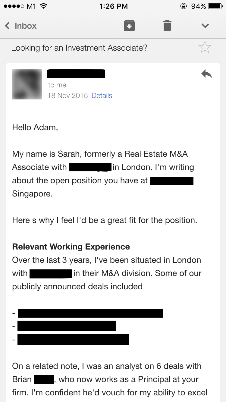how to write an email to hiring manager with resume